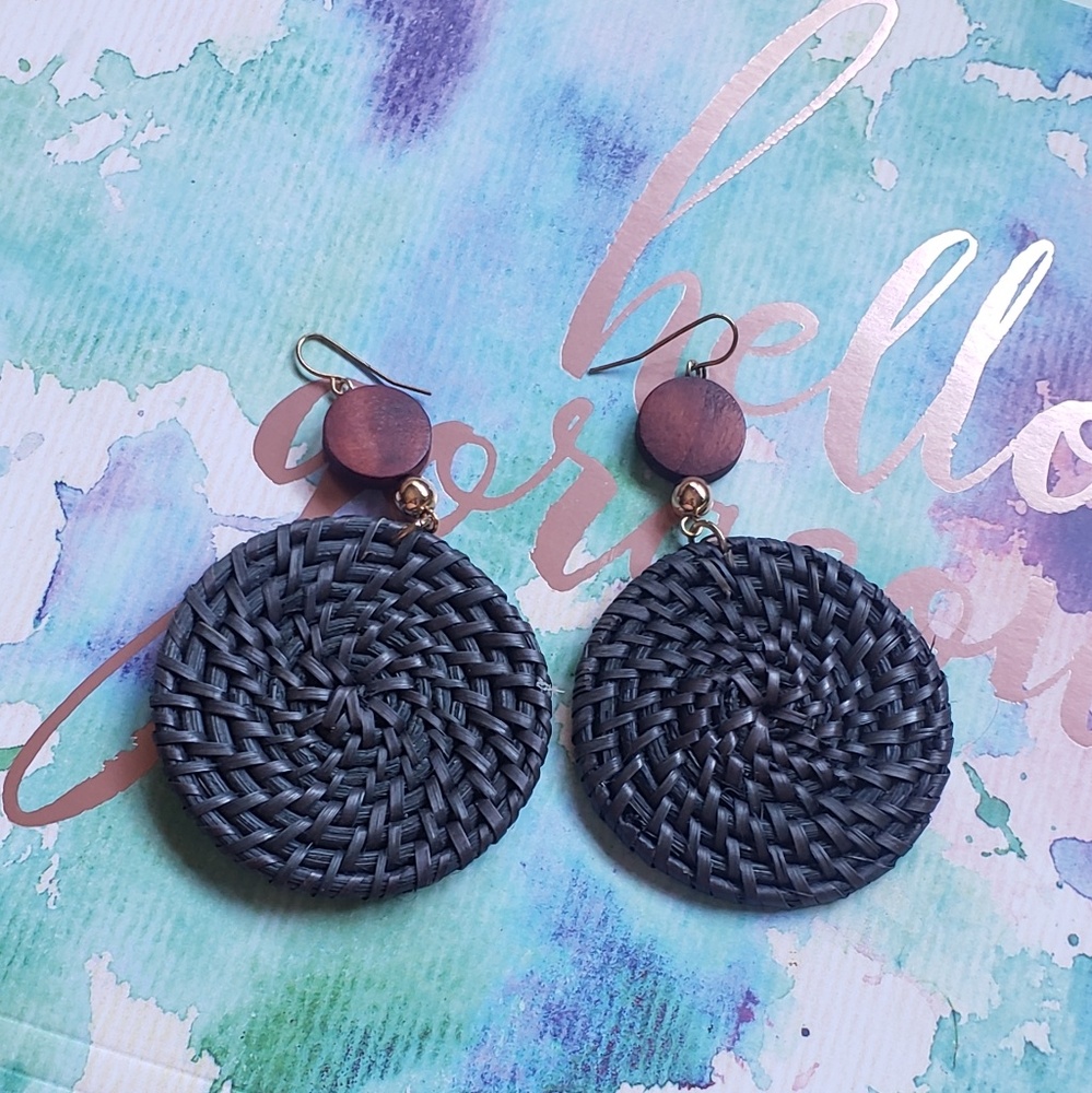 Weave & Wood Earrings